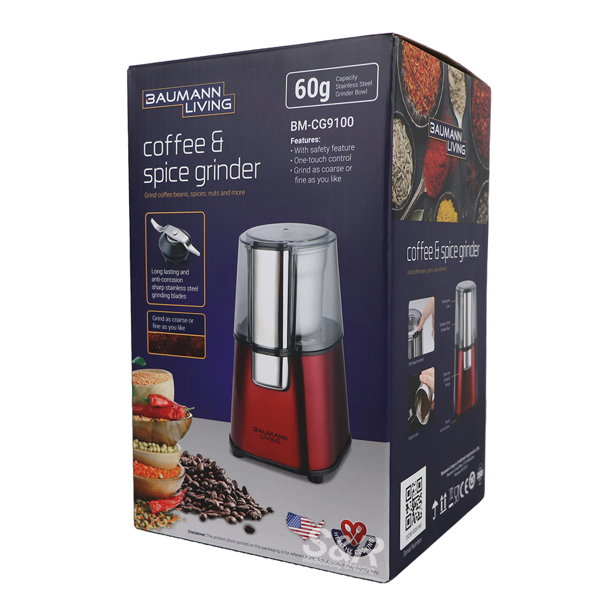 Baumann Living Coffee & Spice Grinder